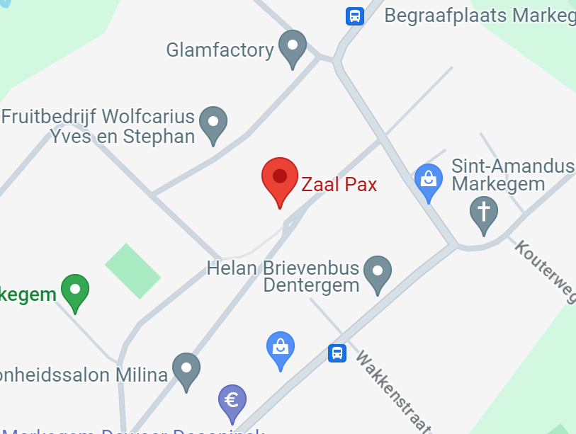 Kaart van adres locatie Markegem, Oeselgem, Wakken